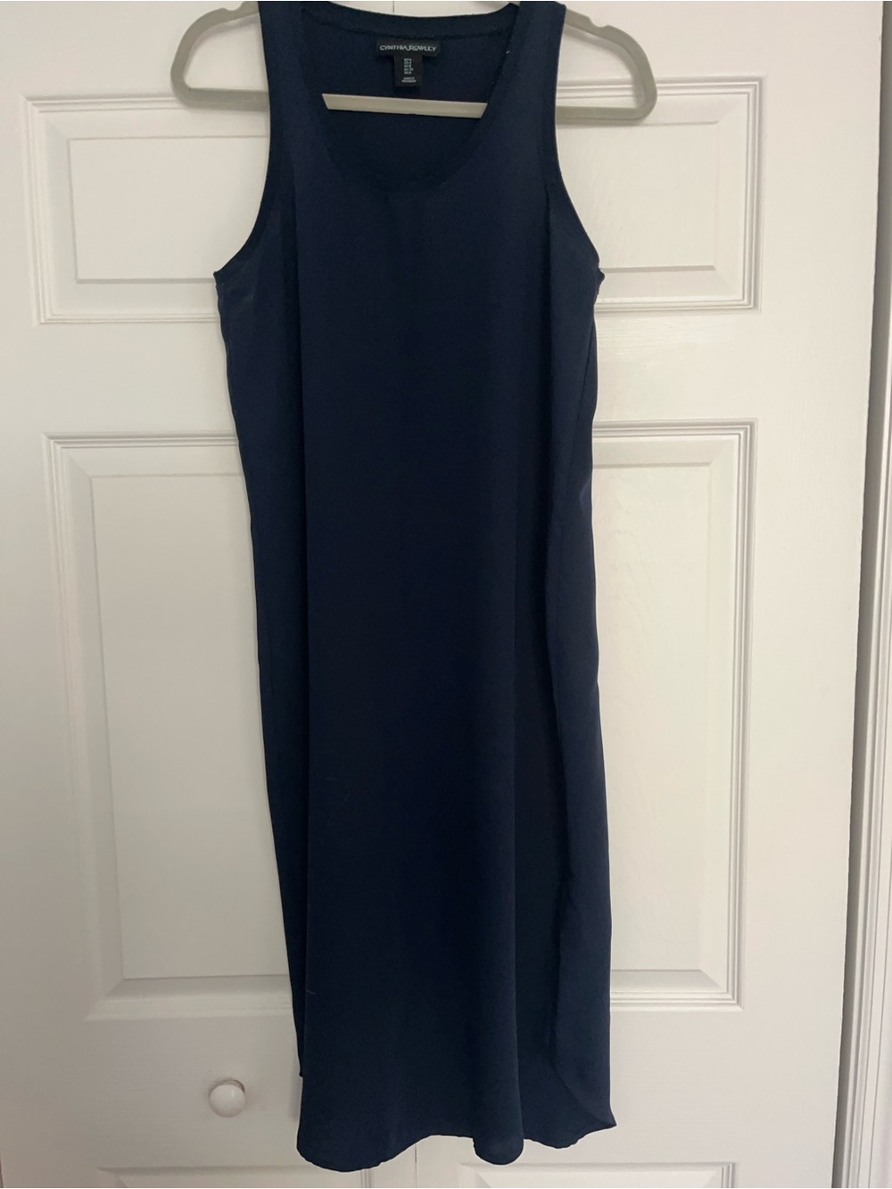 Cynthia Rowley Navy Sleeveless Midi Shift Dress